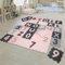 Spielmatte Puzzlematte Kindermatte Schaumstoff Buchstaben Zahlen 36 Puzzleteile, Farbe: Pink, Größe:32x32 cm x 36 Stück