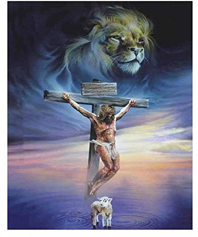 Puzzle,Puzzle Erwachsene Anspruchsvoll,Jigsaw Puzzle Für Erwachsene,Jigsaw Puzzle Adult,Erwachsenenpuzzle,Buntes Puzzle Erwachsene, Mensch am Kreuz und Tiere Buntes Puzzle 1500 Teile Erwachsene