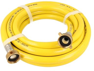 tecuro - Zulaufschlauch Füllschlauch Gartenschlauch, 5,0 m x 1/2 Zoll (DN 13), Anschluss 3/4 Zoll ÜWM x 3/4 Zoll ÜWM, Gelb - 28152