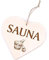 Schild Herz graviert - SAUNA - Holzschild Türschild Dekoschild Ahornholz 18x17cm