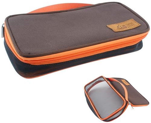 Bestecktasche Essstäbchen Löffel Geschirr Tasche Camping Besteck Organizer Bestecktasche Tragegriff Bestecktasche Polyester Outdoor Netztasche Besteck Große Bestecktasche für camping, outdoor.