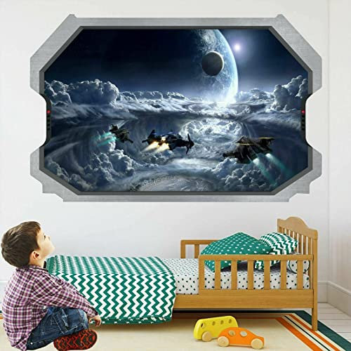 Star Citizen Raumschiff 3D-Wandkunst-Aufkleber, Aufkleber, Poster, Kinderzimmer, Heimdekoration