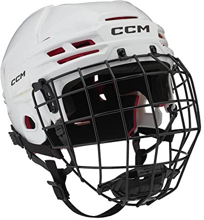 CCM Tacks 70 Helm Combo Senior, Größe:L, Farbe:Weiss