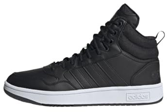 adidas Herren Hoops 3.0 Mid Lifestyle Basketball Classic Fur Lining Winterized Shoes Schuhe, Core Black/Core Black/Cloud White, 46 2/3 EU