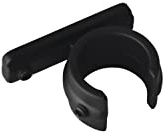 Gardinia Ring Adapter für Universal Träger für Gardinenstangen Ø 20 mm, 2 Stück, Serie Chicago, Metall, Schwarz-matt