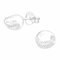 Monkimau Hai Ohrstecker Ohrringe aus 925 Silber Schmuck Silberohrringe Medizinisch für Kinder Mädchen Damen Frauen
