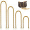 WACH AUF 4 Stück Taschenkette 120cm, 100cm, 80cm, 40cm Gold Tasche Kette Damen Handtaschen Kettenriemen mit Schnallen Kette Tasche Flacher Kettenriemen für Geldbörse Crossbody Umhängetasche