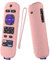 Roku Ultra 2022 Silikon-Schutzhülle – Voice Remote Pro Hülle, stoßfest, langlebig, mit Umhängeband, Rosa