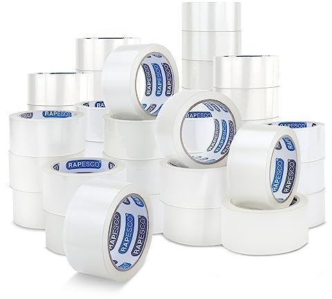 Rapesco 1744 Confezione Business: 48 Rotoli di Nastro Adesivo Resistente, 50 mm x 60 m, Trasparente