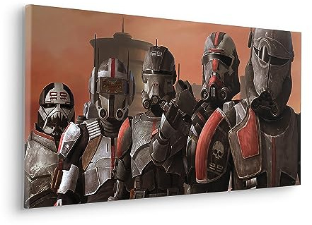 Komar Komar Keilrahmenbild - Star Wars Bad Batch Squad - Größe 90 x 40 cm - Kinderzimmerbild, Wandbild, Kinderzimmer