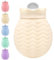 Hot Water Bottle with Cover, 320ml Mini Hot Water Bag for Back, Neck and Shoulders Pain Relief with Soft Cover Removable and Washable, Best Birthday, Christmas Gifts for Girls Women Kids Adults Beige