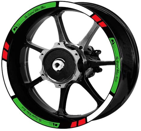BATTTX Modifikationszubehör Für Vespa Für Primavera Für Sprint 50 150 GTS Für Super 125 250 300 Motorrad Felgenaufkleber Roller 12 Zoll Reflektierender Aufkleber (Color : 5)