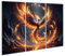 islandburner Prime Bild auf Leinwand Majestätischer Phönix in Flammen Bilder Wandbilder Poster