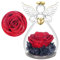 Yamonic Ewige Rose Engel Geschenke für Mama,Ewige Rose im Glas Engel Figur Geschenke für Frauen,Engel mit Rose Geburtstagsgeschenk für Frauen,Oma Geschenk,Schutzengel Weihnachten Muttertagsgeschenk