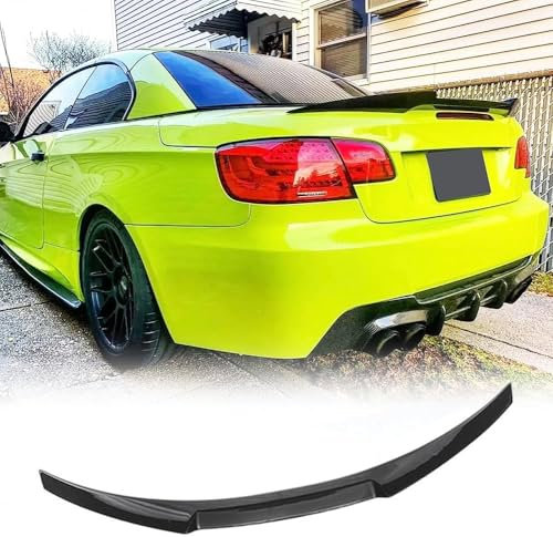 E92 Heckspoiler für BMW E92 Coupe 2-Türer 325i 328i 335i 2005–2012, Stoßfestigkeit, ABS-Kunststoff, hohe Festigkeit, Kofferraumspoilerflügel, glänzend schwarz