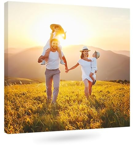 colorland. Leinwand Bilder mit eigenen Fotos 40x40 (Quadratisches Format) personalisiert Bild Leinwandbild personalisiert Kunstdruck Personalisierbares Geschenk