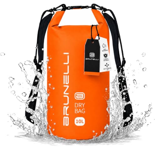 Brunelli Dry Bag 10L Wasserdicht Packsack Trockensack SUP Kajak Angeln - Orange