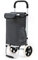 50Liter Aluminium Trolley Einkaufstrolley Klappbar, Shopping Trolley, Wasserabweisender Einkaufswagen Faltbar, Einkaufstasche mit 2 Rädern, Einkaufskorb mit Rollen, Groß - Grau