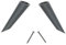 XINGBIRDS Replacement Legs for Harman Kardon Onyx Studio 1 & 2,One Pair of White or Black Legs and Screws, (Black)