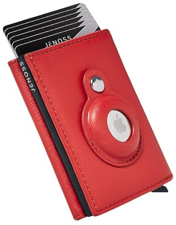 Jarvis – Portefeuille intelligent AirTag pour homme et femme : cuir pleine fleur, fabriqué à la main, portefeuille intelligent, blocage RFID, porte-cartes de crédit, tracker Apple Air Tag, emplacement