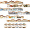 Bvxchg 6 Rollen Vintage Burnt Looking Edge Washi Tape Set Washi Tape Schmetterling Scrapbook Aufkleber Vintage Aufkleber für DIY Handwerk Scrapbook Dekoration (Retro Muster)