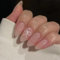 French Tip False Nails - 24pcs Almond Press on Nails - Pink Bow Fake Nails with Glue - 12 Sizes Oval Medium Length Stick on nails for Women Girls