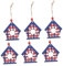 Angoily 6 Stück Jubiläumseintrag Ornamente Der Amerikanischen Flagge Amerika Weihnachtsschmuck Amerikanische Flaggenverzierung Usa-Ornament Patriotischer Dekorativer Baum Hölzern