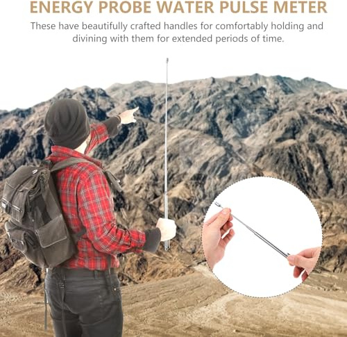 BESTYASH Baguettes De Sourcier Télescopiques en Acier Inoxydable 2 Pièces Boîte Détecteur d'eau Minéraux Réglable pour Prospection Et Recherche De Trésors