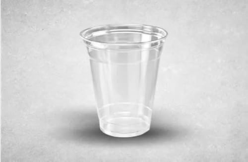 My Packaging 16 oz Milkshake Cups with Dome Lids and Straws – Clear Plastic Smoothie Tumblers for Iced Coffee, Slush & Cold Drinks – Durable Disposable Takeaway Cups 100 Pack