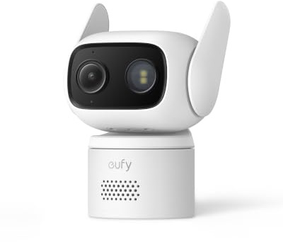 eufy Security Indoor/Outdoor Camera C31,Spotlight-Free Color Night Vision | IP66, 360° Pan &Tilt, AutoTracking,AI Human/Vehicle/Pet/Cry Detection, 24/7 Recording,Dual External Antennas,No Subscription