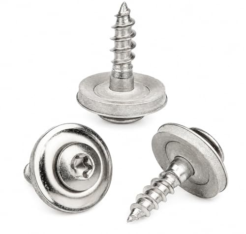 NOLDAR | Tornillos Spengler TORX Cabeza Lenticular | Acero Inoxidable A2 (AISI 304) | Arandela de Sellado EPDM | Para Chapa Ondulada, Policarbonato y Cubiertas ligeras | 200 Unidades (4,5 x 25 mm)