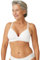 Naturana® Soft Wireless Bra with Cup [Cup A-D] Optimal fit & Maximum Support Thanks to Cut Design & Wide Straps | T-Shirt Bra | Women's Bra Without Underwire 36 White B