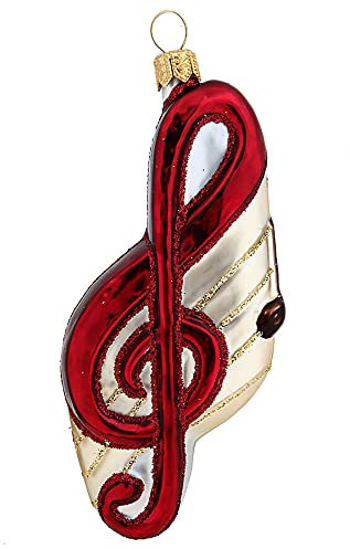 Hamburger Weihnachtskontor - Tannenbaumschmuck aus Glas -Notenschlüssel