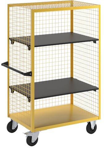 kaiserkraft | Profi-Etagenwagen | mit 3 Gitterwänden | HxBxT 1700 x 1140 x 710 mm