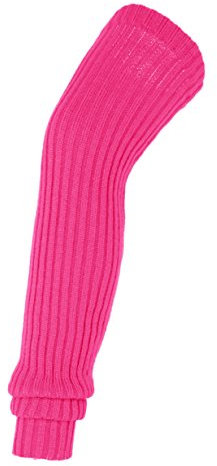 Urban GoCo Damen Stulpen Overknee Strick Beinwärmer (hot pink)