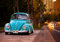 Poster Volkswagen KÄFER Blaue Vintage Wand Art