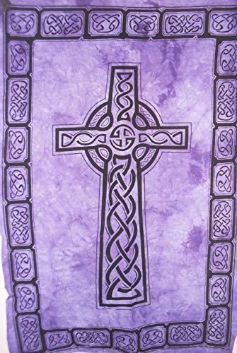 Traditional Jaipur Kreuz Christian Jesus Kruzifix Symbol des Christentums Wall Art Poster, indischen Dekor, böhmischen Wandbehang, Hippie Wohnheim Zimmer Dekoration,