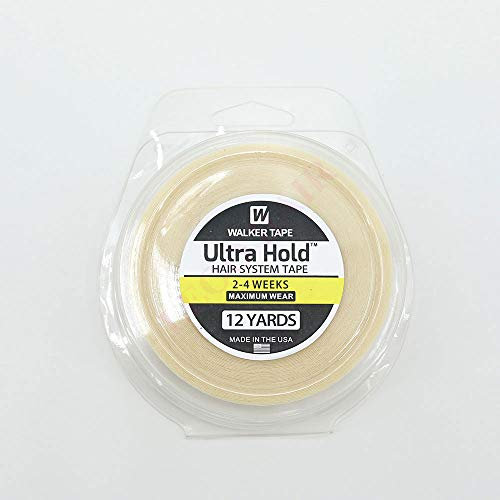 Ultra Hold Walker Double Sided Roll Tapes Stickers Adhesive for Men Hair System Replacement Toupee Hair Extension Wig Bundles Hair Weave Closure Lace Frontal(12 Yards & 1 Inch)
