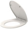 Oval Toilet Seat Cover White Seat Soft Close Quick-Release for Easy Cleaning Plastic Material Durable Toilet Seat Easy Dual Fixing Top & Bottom Fix by AAN®