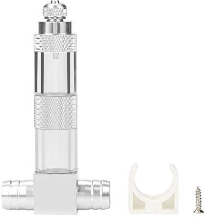 Pssopp Aquarium Inline CO2 Diffusor Zinklegierung Aquarium CO2 Zerstäuber Zähler CO2 Blase Reaktor Injektor für bepflanzte Aquarien Tanks(#2)