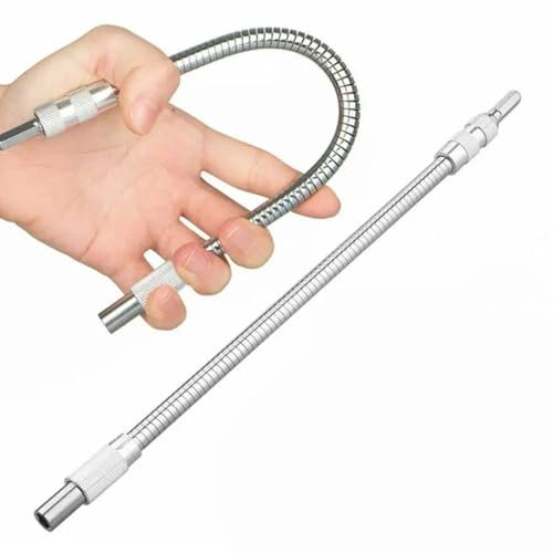Screwdriver Bit Holder, Akozon 1/4 Extension Screwdriver Flexible Shaft Bit Holder Connecting Link(400MM)