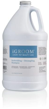 iGroom Deshedding & Detangling Hundeshampoo, luxuriöse Tierpflege, löst Verfilzungen und unerwünschte Unterwolle, verleiht Glanz und Volumen, hergestellt in USA, 3.8l