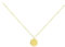 IMINI Adjustable Moon Pendant Necklace S925 Sterling Silver - 18K Gold Plated Minimalist Choker, Geometric Disk Jewellery Gift for Women UK (40-46cm Chain) (Gold)