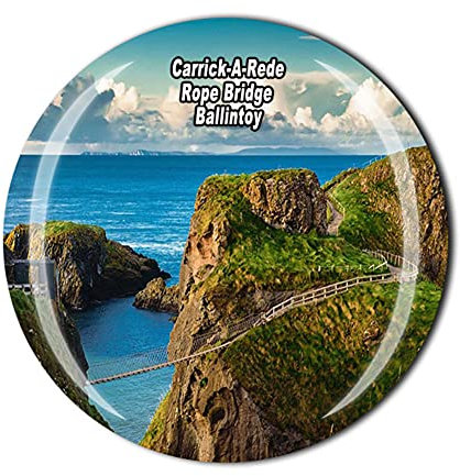 Carrick-A-Rede Rope Bridge Ballintoy Northern Ireland Fridge Magnet Souvenir Gift Magnetic Sticker