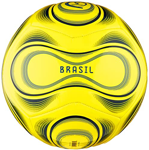adidas Unisex-Adult Brazil Official License Product Club Ball Bright Yellow/Dark Blue/Blue 5