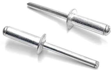 ISPINNER Blindnieten aus Aluminium, 6,4 x 20 mm, 100 Stück, silberfarben