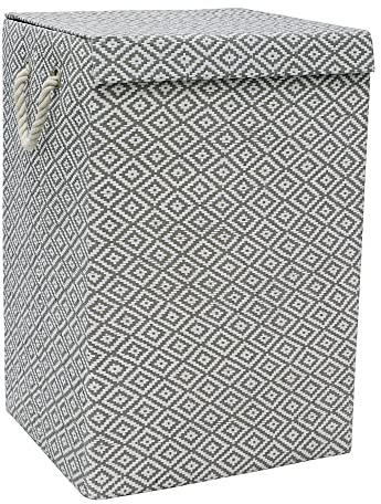 JVL Argyle Rectangular Foldable Paper Lidded Storage
