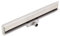 ADGO Flow Bonde de Douche Mural, Réversible en Acier Inoxydable - Pour Carrelage ou Plein, Écoulement Mural, Caniveau de Douche, Rectangulaire, Argent, Acier Inoxydable (700 mm)