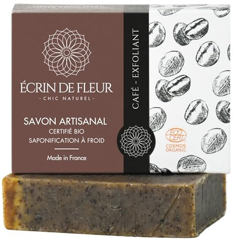 Écrin de Fleur - Bio Kaffee seife - hergestellt mit frisch gebrühtem Kaffee für unreine Haut, 1x90g
