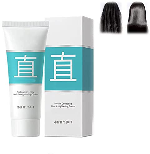 Ivila Hair Straightening Cream, Haarglättungscreme, Glättungscreme Haare, pflegende Creme für glattes Haar, Seidige & Glänzende Haarglättungscreme, Haarglättungsbalsam für lockiges Haar, 180ml (1PC)